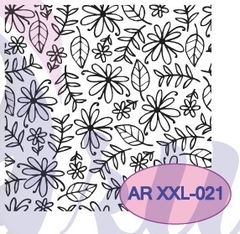 Sello texturador ¨flores y hojas¨ 15x15cm. Cód: AR XXL 021 , A. Laser
