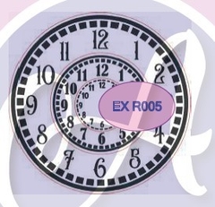 Sello Reloj. AZUL LASER, bajo relieve x 20 cm. Kitx3 Cód: EXR005