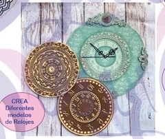 Sello Reloj Circular , AR x 15 cm. Kit x 3 u , Mod: EXR006 , Azul Laser - Bellas Artes BA