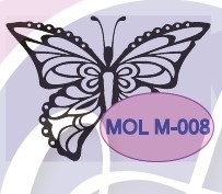 Sello AR ¨ Mariposa ¨ Cód: MOL M008 , Azul Laser