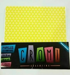 Pack Papel Origami ¨Amarillo ¨ 10x10 cm x 30 u . Cód: Pack 015 , Cromi