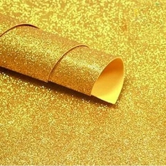 Goma Eva con Glitter , 40x60cm. Oro