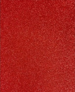 Goma Eva con glitter 40x60cm . Rojo.