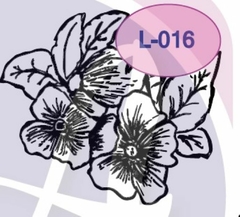 Sello Bajo Relieve ¨ Flores ¨ Cód: L 016 , A. Laser