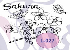 Sello Bajo Relieve ¨ Sakura ¨ Cód: L027 , A. Laser