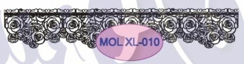 Molde puntilla¨ Rosas¨ 24x8cm aprox. Cód: MOL XL 010 , A.Laser