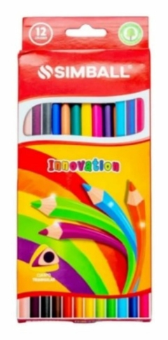 Lapices de colores Innovation, largos x 12u. Simball