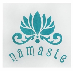 Stencil ¨Namaste¨ 20x20, STD 011. HYN