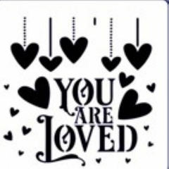 Stencil ¨ YOU ARE LOVED ¨ 17x17 , Cod: STE 28 . TITINA´S