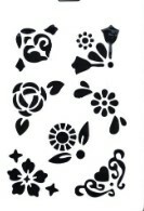 Stencil PVC ¨ FLores ¨ 20x30 cm . CD