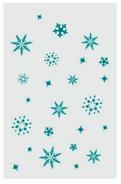 Stencil Navidad ¨ Copos ¨ 12x20 , Cód: STNC 016 , HYN - comprar online