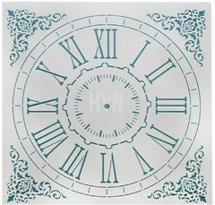 Stencil Cuadrante - Reloj 30x30 , Cód: STRB 006 , HYN - comprar online