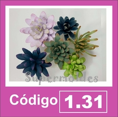 Molde de silicona ¨Suculentas combinables¨ Cod: 1.31