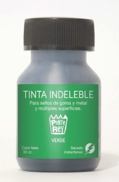 Tinta Indeleble, Verde x 30 cc