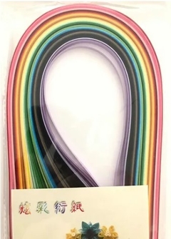 Kit Tiras de papel , colores surtidos para Filigrana - Quilling x 12 , BA