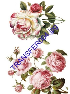 Lamina Transferencia A4, Color ¨ Rosas ¨ Cód: 004 , TTS