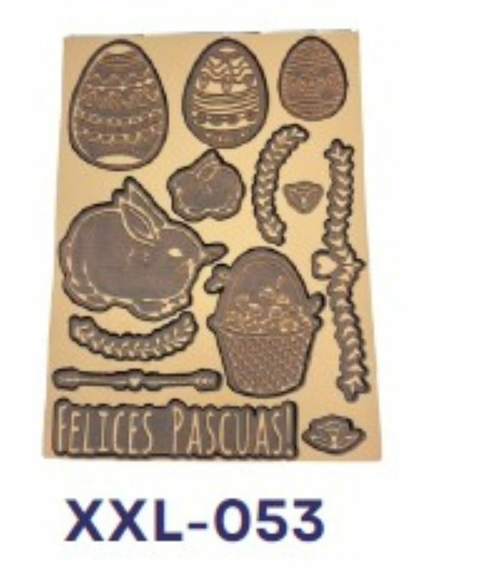 Sellos ALTO Relieve, Set x 13 u , ¨Pascuas¨ Cod: XXL - 053 . Azul Laser