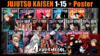 Kit Jujutsu Kaisen: Batalha De Feiticeiros Vol. 1-15 + Poster [Mangá: Panini]