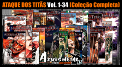 Kit Ataque Dos Titãs - Shingeki no Kyojin - Vol. 1-34 (Coleção Completa) [Mangá: Panini]