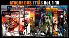 Kit Ataque Dos Titãs - Shingeki no Kyojin - Vol. 1-10 [Mangá: Panini]