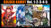 Kit Golden Kamuy - Vol. 1, 2, 3, 4 e 5. [Mangá: Panini]