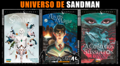 Kit Universo de Sandman - O Sonhar Vol. 1 + Os Livros da Magia Vol. 1 + A Casa dos Sussurros - Vol. 1 [HQ: Panini]