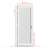 Puerta de Abrir 80 x 205 cm con Vidrio Opalino