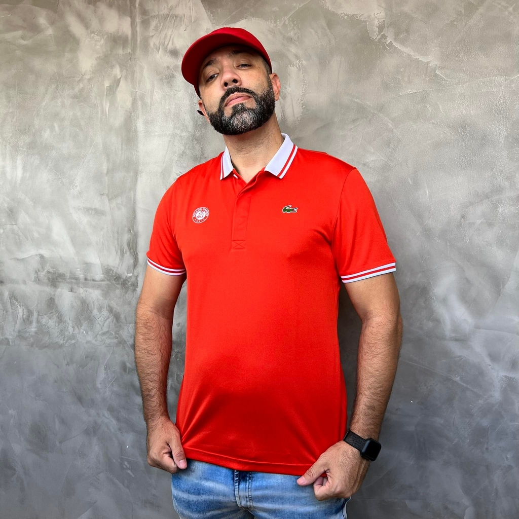 Polo vermelha lacoste 2025