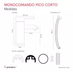 Imagen de Combo Grifería Monocomando