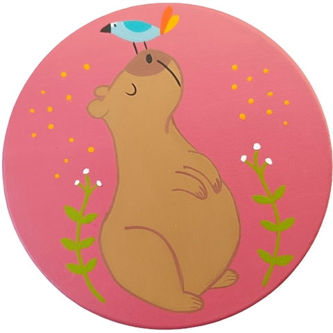 Lá capivara  Cute animal drawings, Capybara, Cute animal drawings