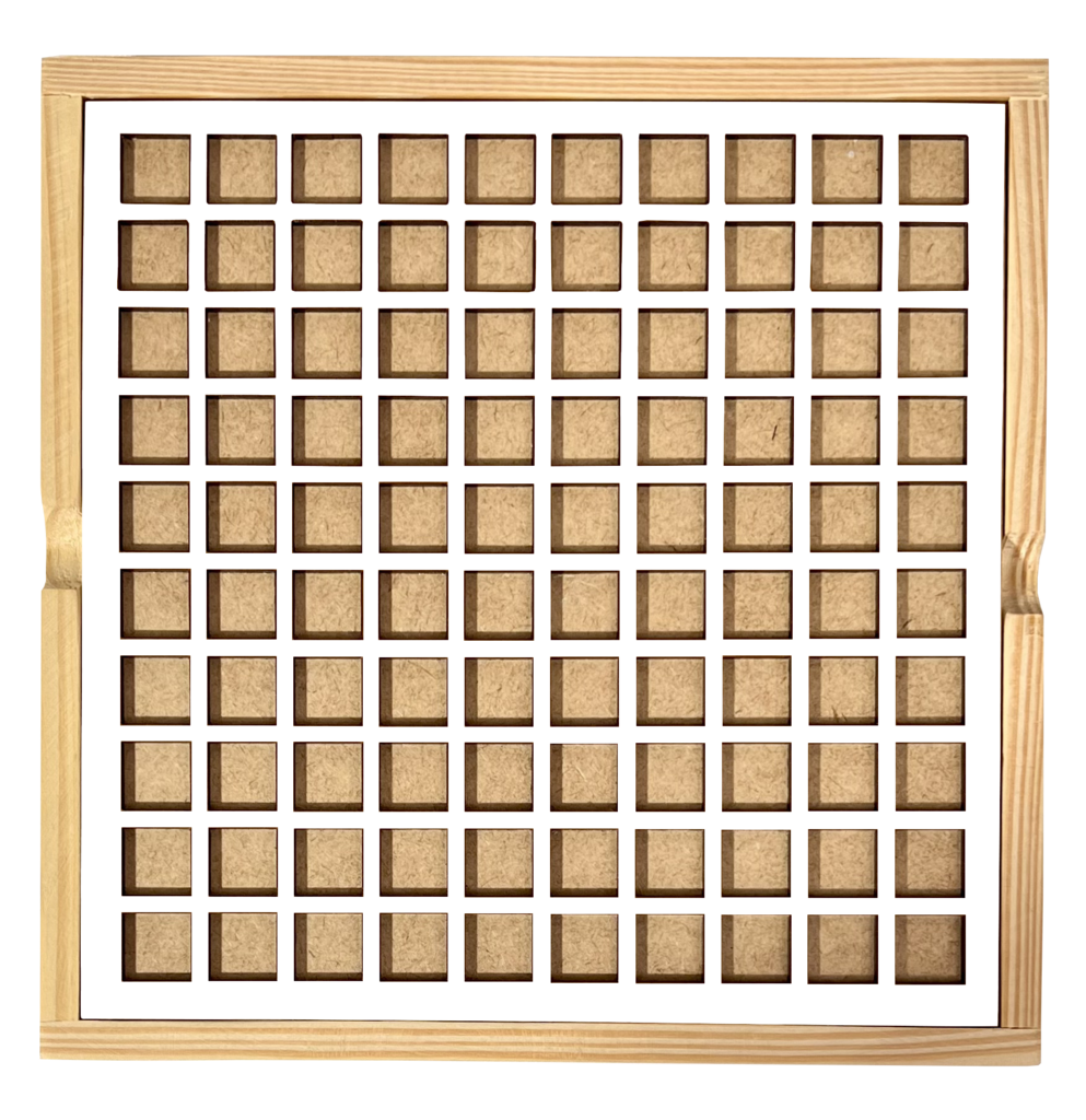 Modelo de grade de quebra-cabeça vazio 10x10 formas 100 peças