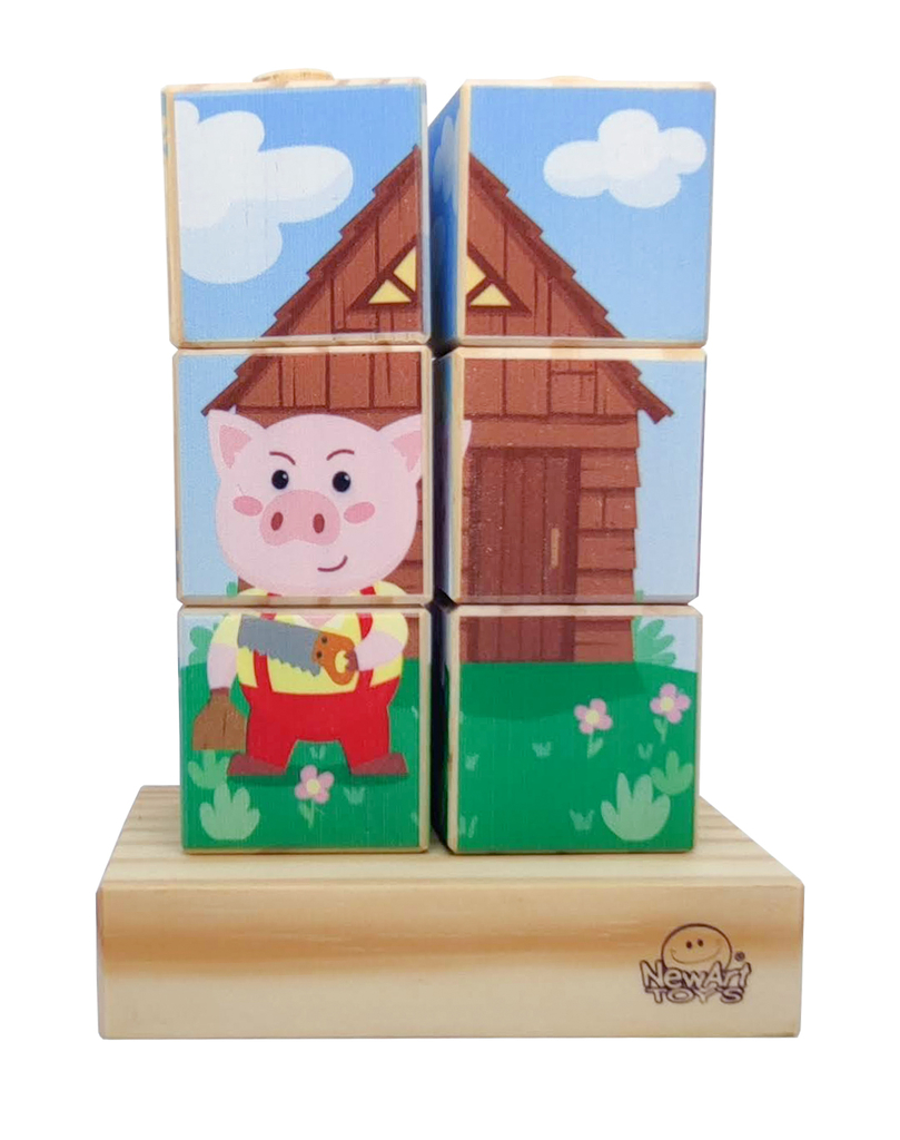 Brinquedo Educativo com 4 Quebra Cabeça Puzzle 3d Madeira - Cubo Store