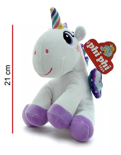 Peluche Unicornio Sentado Blanco 21cm - comprar online