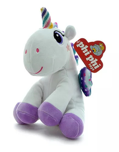 Peluche Unicornio Sentado Blanco 21cm