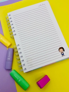 Caderno Pautado Personalizado Mascote - 15x21 - Analice Ateliê