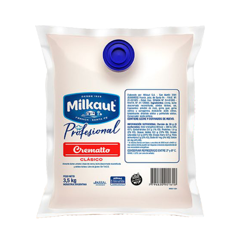 QUESO CREMATTO POUCH X 3.5 KG MILKAUT