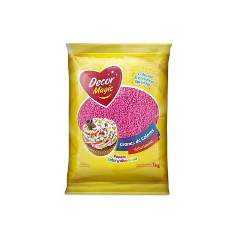 GRANA COLOR ROSA X 1 KG. DECORMAGIC