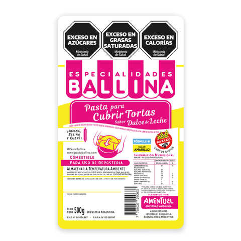 PASTA CUBRETORTA AMARILL x 500g FORM H-DDL BALLI