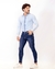 Camisa Zikani ML Gola Italiana Jeans Sky Bleach - modelagem Slim - Salvino Store
