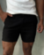 Shorts Zip Off Alfaiataria Linho Preto