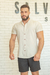 Camisaria OXN MC Gola Padre Linho Crú - Modelagem Slim - comprar online