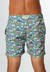 Shorts Redfeather Skull With White Flowers Emerald - Salvino Store
