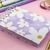 Agenda Mini A6 2025 Horizontal - Floral lilás