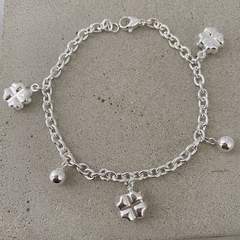 Pulsera acero blanco 18 cm (Cod 12854) - comprar online