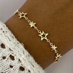 pulsera bañada en oro 17 a 20cm (cod 14720)