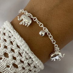 Pulsera acero blanco 18cm (cod 15906)