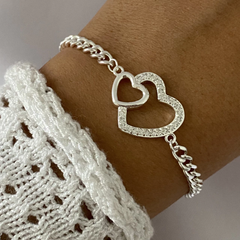 Pulsera acero blanco 18cm (cod 15909)