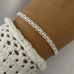 Pulsera Acero Blanco 19cm (cod 16649)