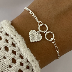 Pulsera Acero Blanco 19 a 22cm (cod 16731)