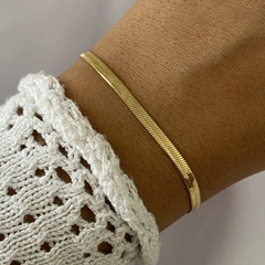 Pulsera acero dorado 19cm (Cod 17965)